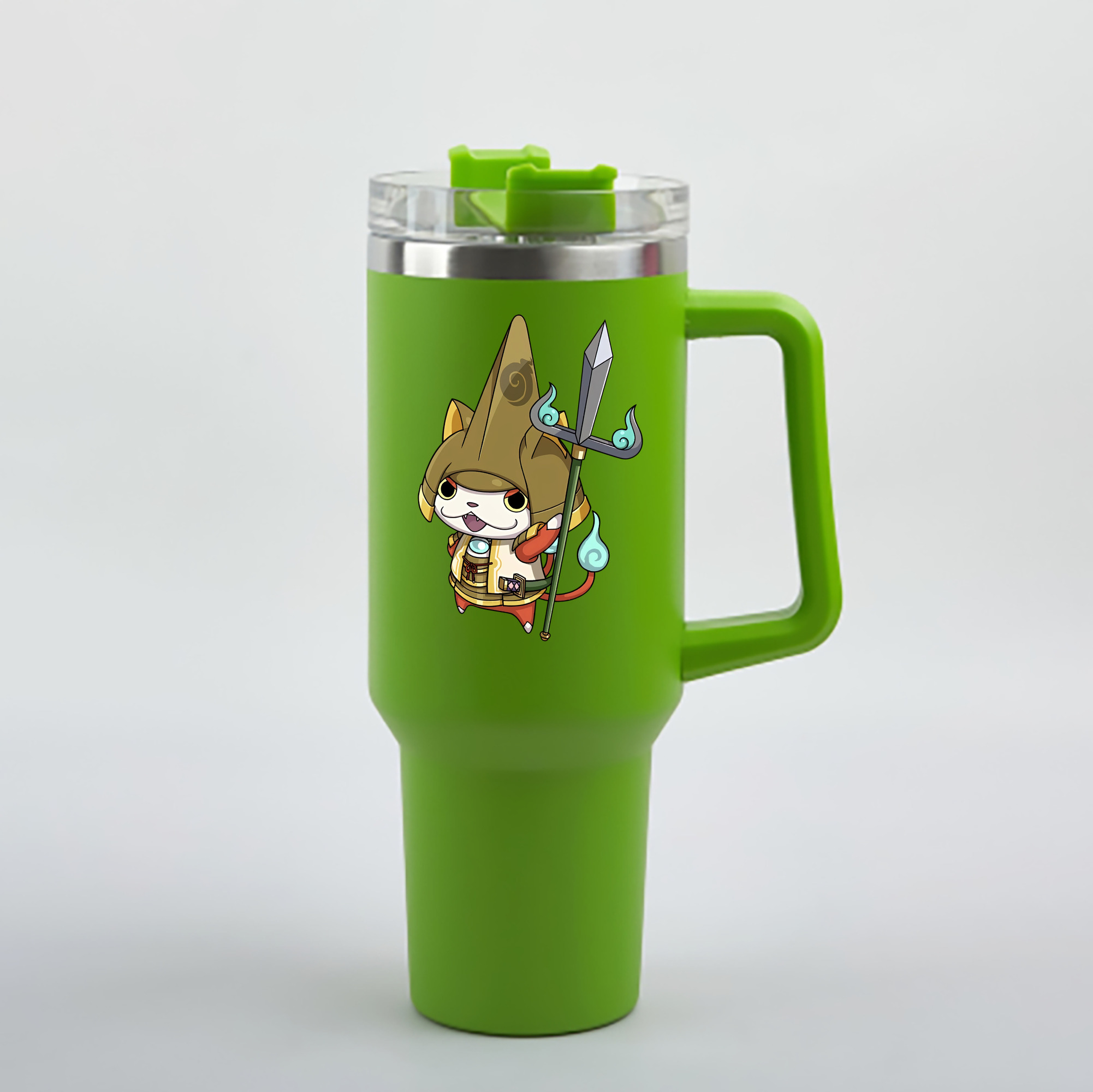 （画像用） 妖怪ウォッチ Yo-kai Watch 1200mL車用タンブラー - クリスタルステッカー（プラスチックストロー付き）